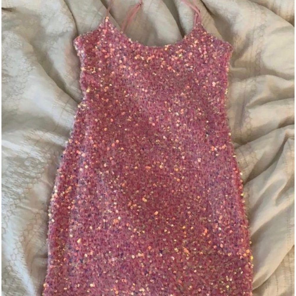 Pink Iridescent Dress. Size Small